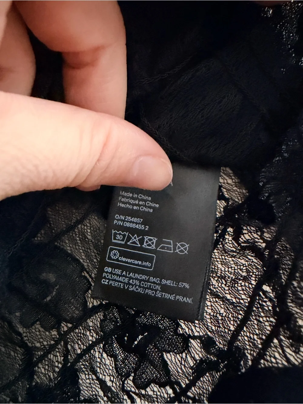 H&M Divided Black Floral Lace Crop Top
